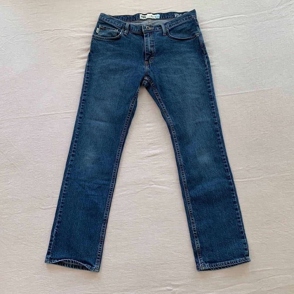 Vans Men’s V56 Standard Straight Cut Medium Dark Wash Denim Jeans Size 32/30